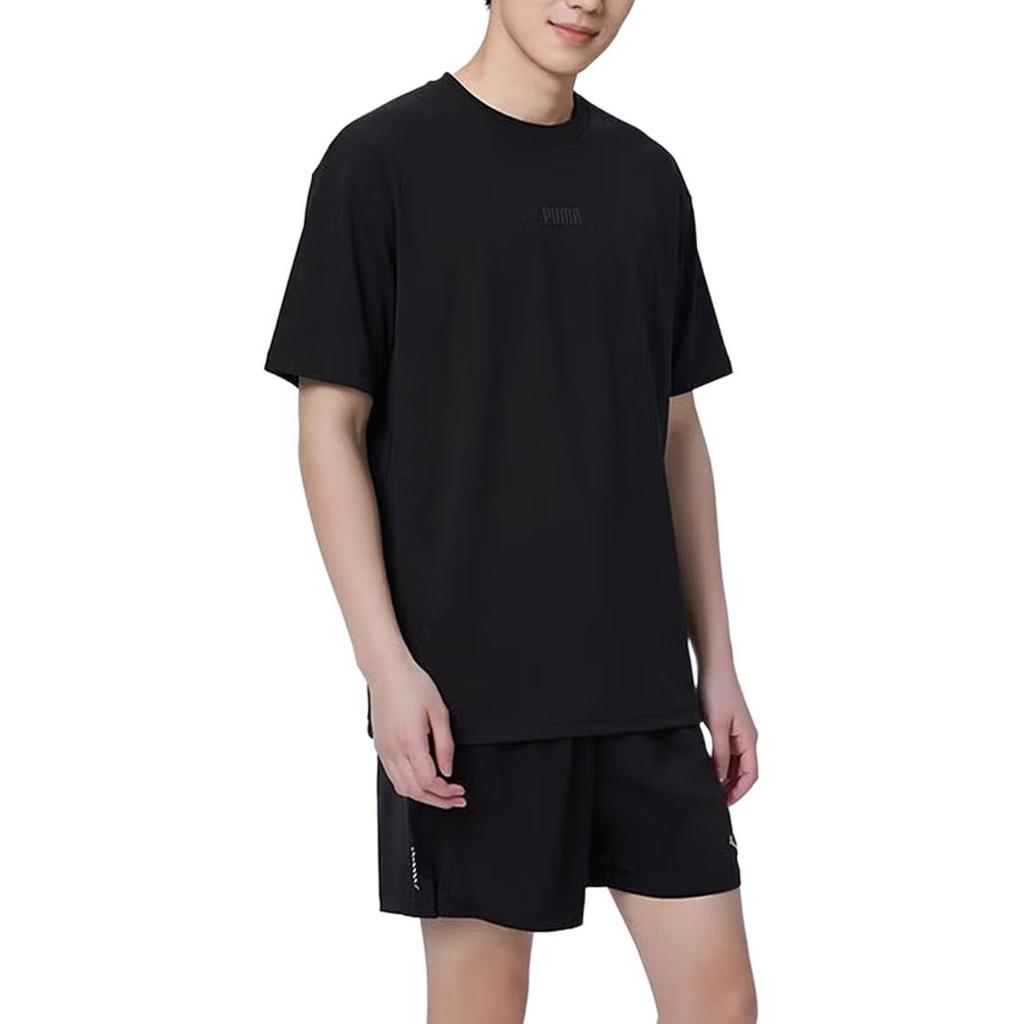 Puma Casual Breathable Versatile Simple Short Sleeve T-Shirt Men Tops Black 690645-01