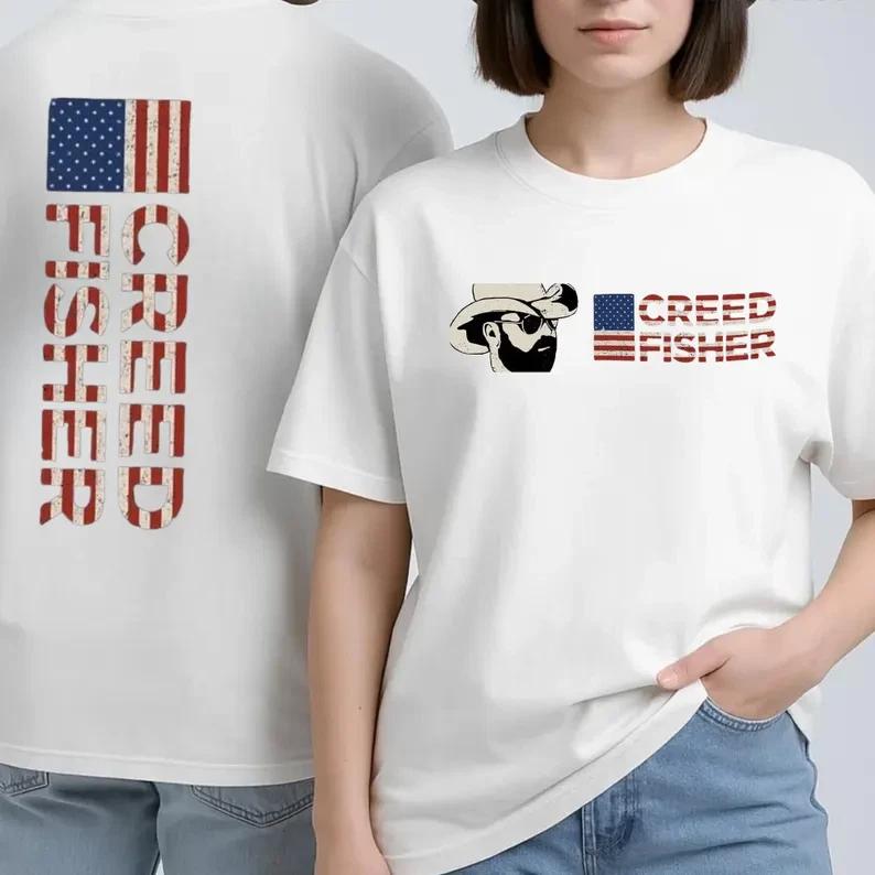 Creed Fisher American Flag T-shirt M