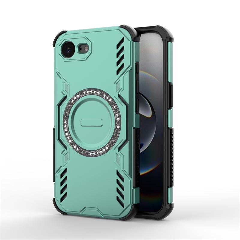 Shockproof Armor Case For iPhone 16e Magnetic Adsorption Wireless Charge Cover For iPhone 16e Case For iPhone 16e Case 6.1 inch