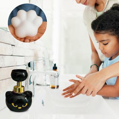1/2/3Pcs Cat Shape Foam Soap Dispenser Black Kitten Design Reusable Soap Pump Cat Lover Bathroom Decor