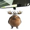 2D Flat Elk Christmas Tree Ornaments Acrylic Cartoon Moose Ornaments for Christmas Tree Car Hangable Pendant Seasonal Decor