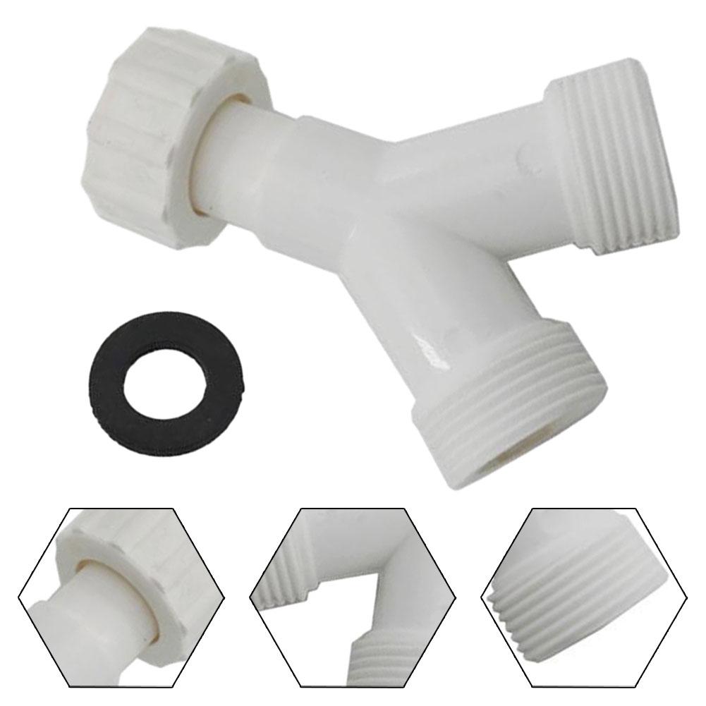 

1pc Washing Machine Y Splitter Joiner Tee Plastic Connector Adapter Double Inlet Junction Split Kitchen Replacement Parts China Mainland