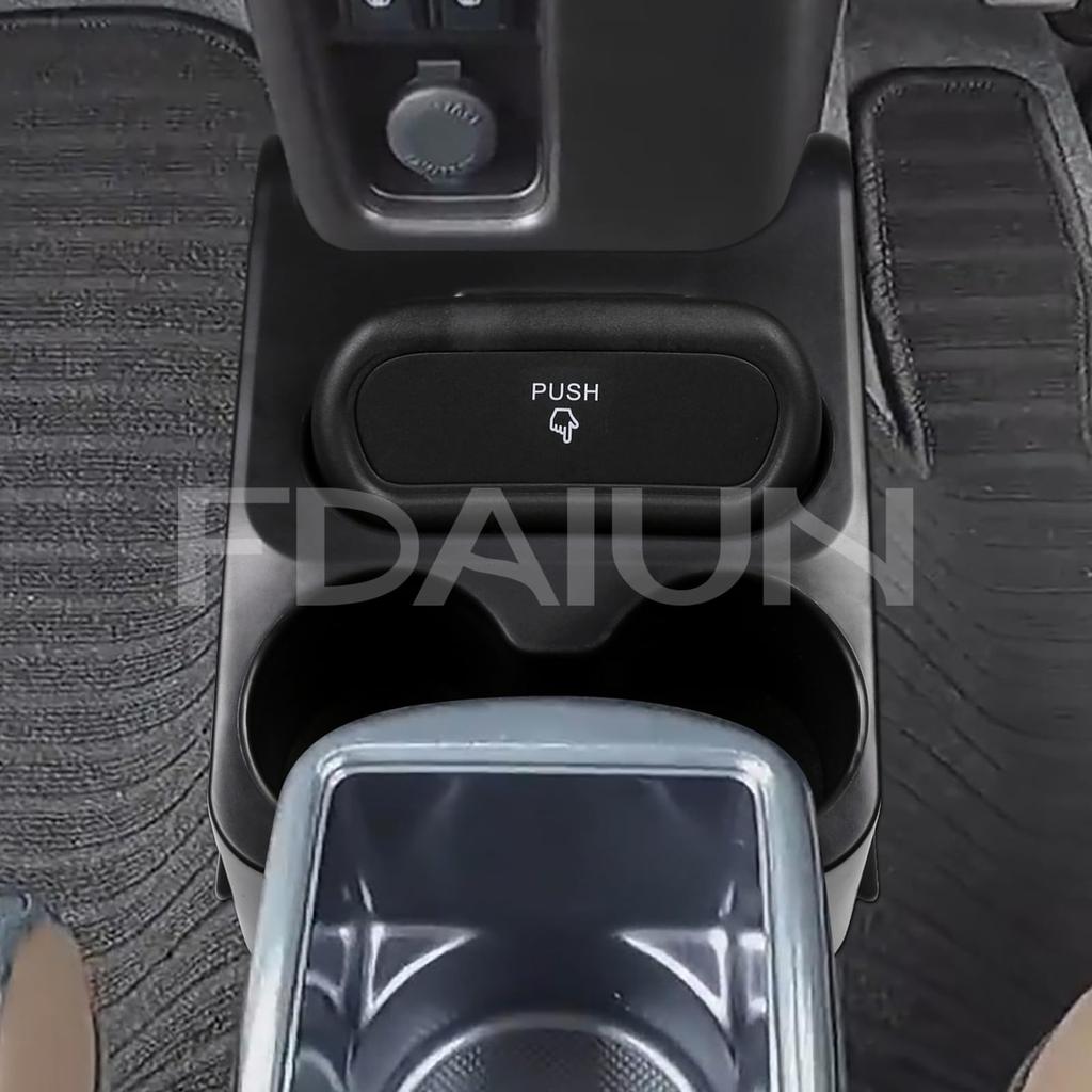 FDAIUN Car Center Console Storage Box for Suzuki Hustler Includes Storage Drink Trash and Small Item Made of ABS Easy Black (2nd Generation)