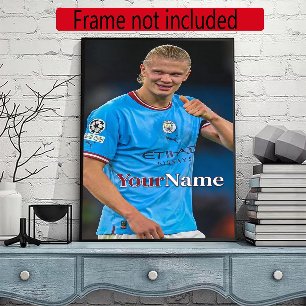 Haaland Customize Your Name Diamond Painting Round Diamond Diy Frameless Holiday Artwork Suitable For Home Office Wall Decoration