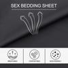 2M PVC Plastic Waterproof Sheets Home Outdoor Adult Sex Bed Cover Black/Skin Color Hypoallergenic Mattress Cover Sex