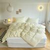 Ins Solid Color Washed Cotton Quilt Cover Single and Double Four Seasons Pure Cotton Quilt Cover