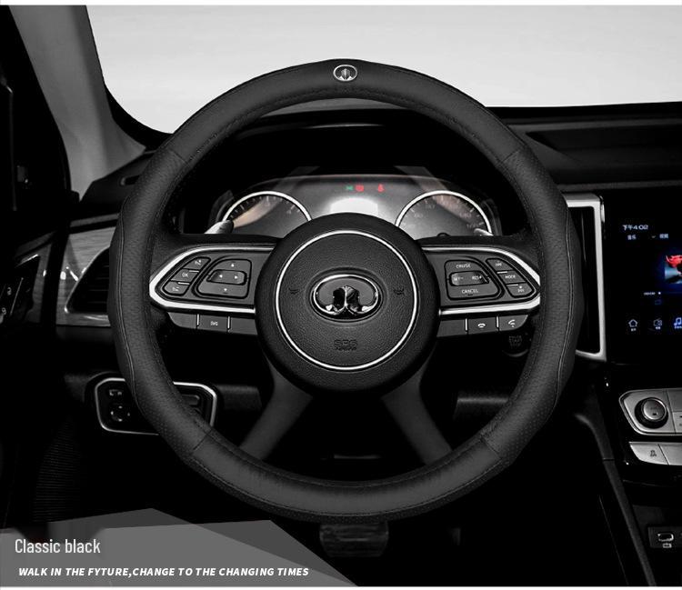 All-Season Leather Steering Wheel Cover for Great Wall Fengjun 567, Cannon, Haval H3589