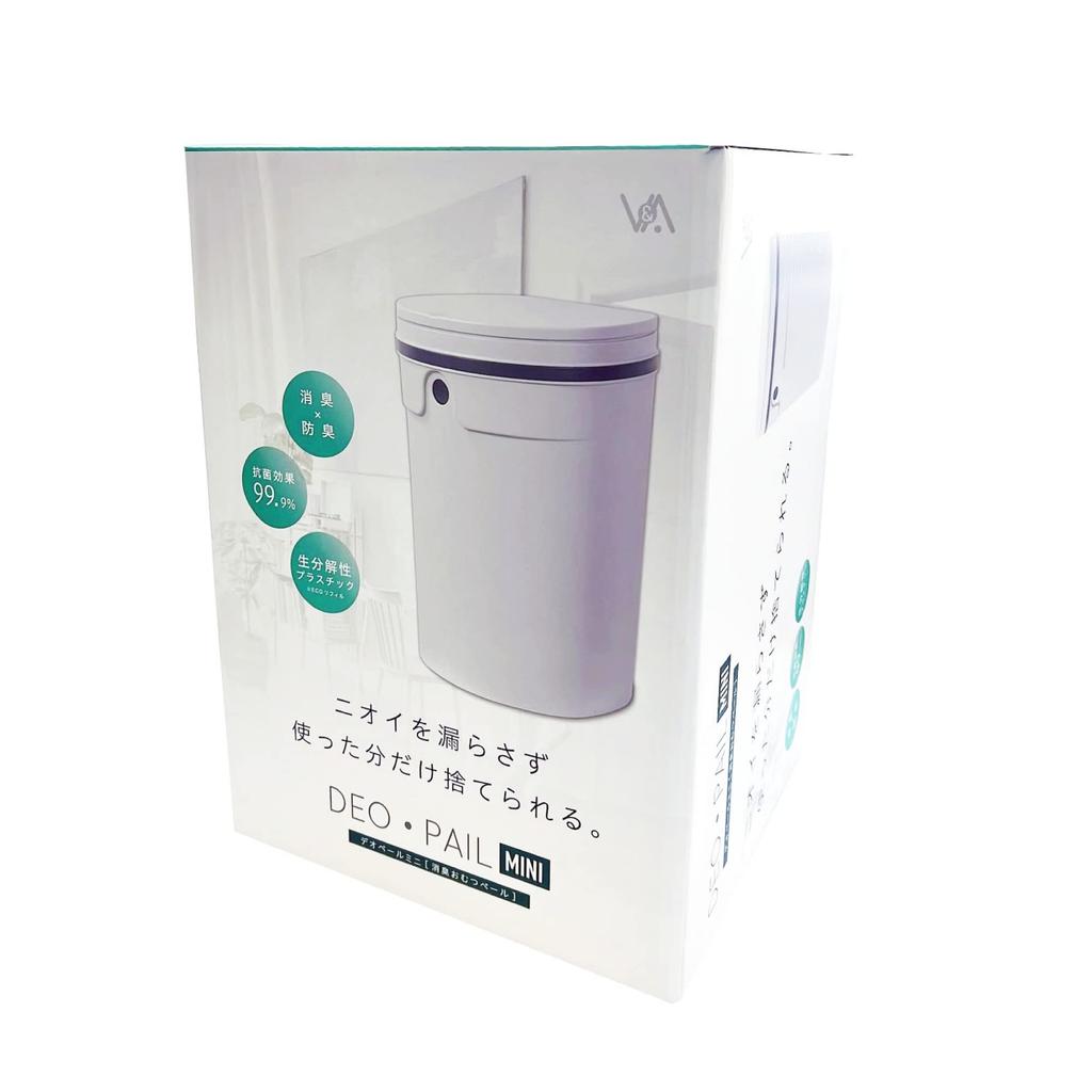 Diaper Disposal Trash Can Mini 12L with 1 Dedicated Cassette Deodorizing Deodorizing Antibacterial Baby Nursing Care Ivory V&A DEO/PAIL