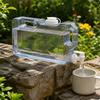 Transparent PETG Water Container with Faucet Recyclable Clear Screw Top Opening
