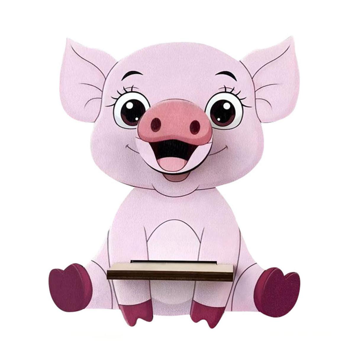 

Деревянная подставка для очков в виде животных, стойка для хранения очков ручной работы, симпатичная подставка для очков в виде животных, стойка для солнцезащитных очков для дома Little Pig