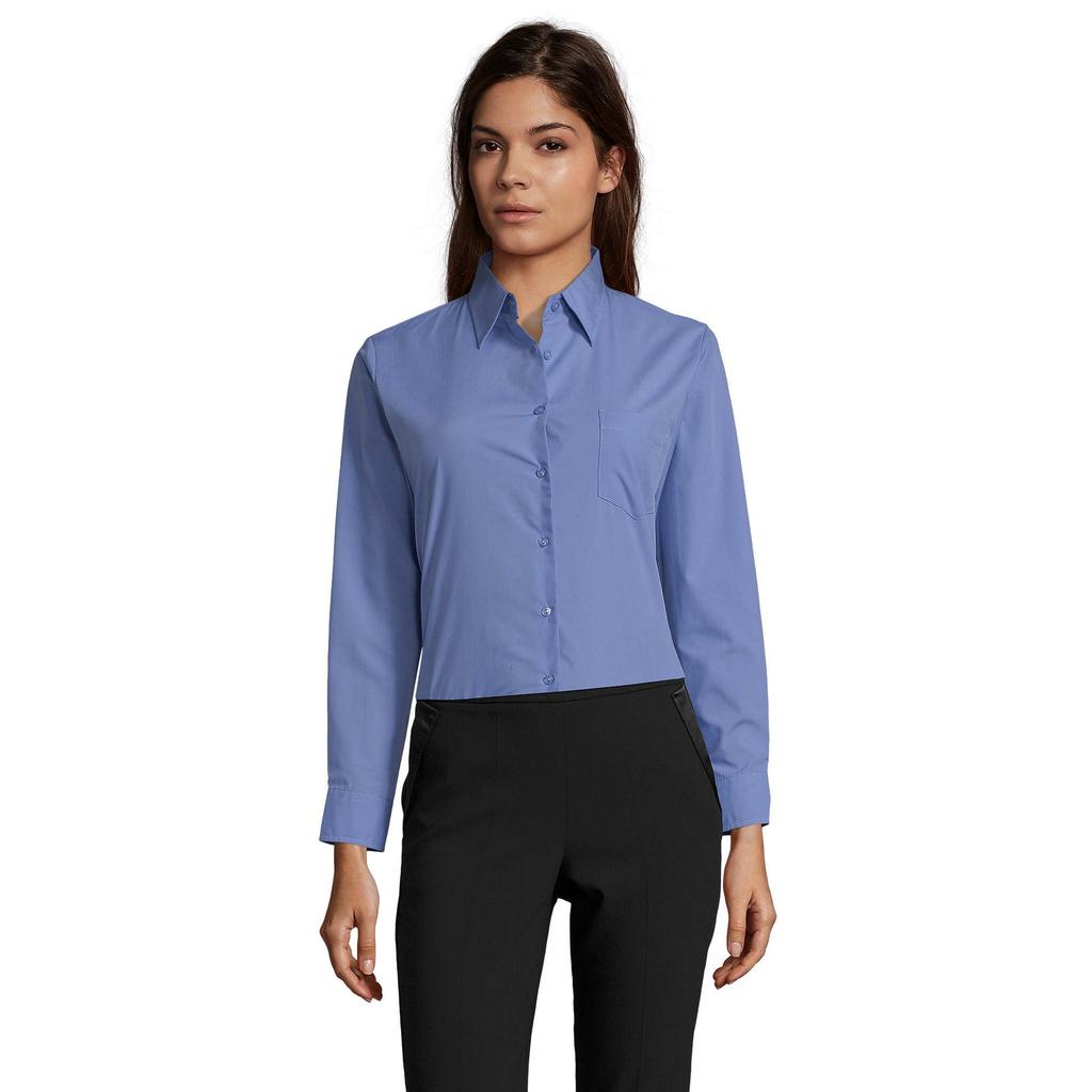 SOLS Womens/Ladies Executive Poplin Long-Sleeved Business Blouse