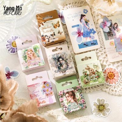 MoMo Box-Sticker: Chihiros Blumensprache-Serie - INS-Stil Vintage Floral DIY Siegelaufkleber
