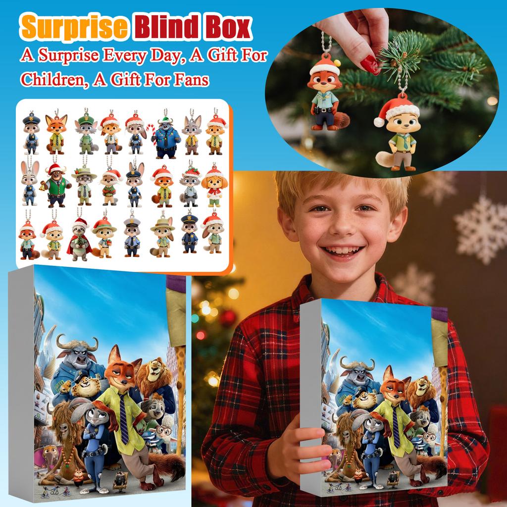 2D Flat Aircraft Box 24pc Series Advent Calendar Christmas Countdown