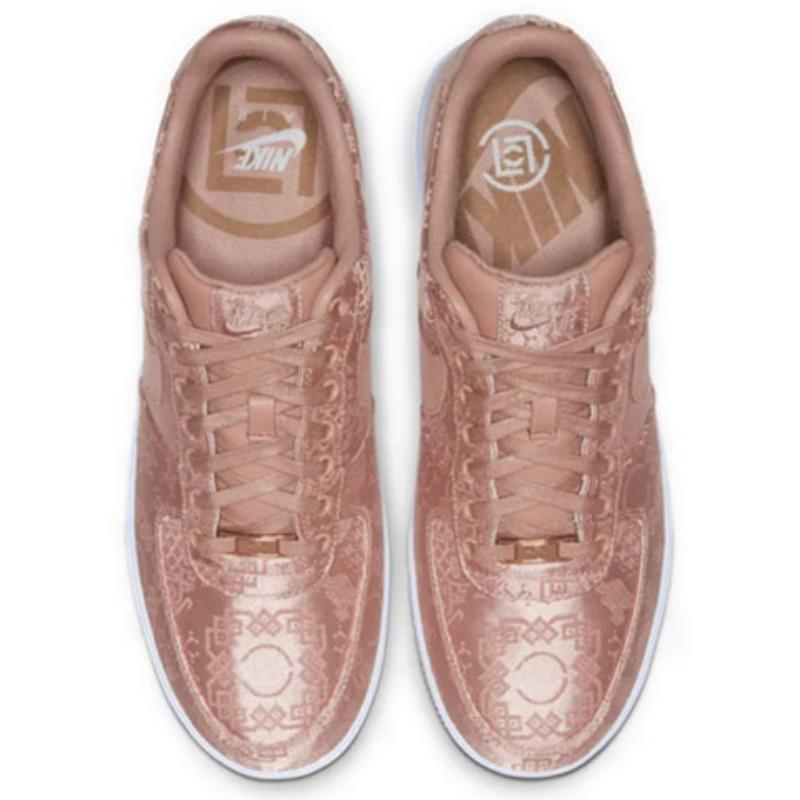 Nike Air Force 1 Low Clot Roségoldene Seide Normale Box Sneakers CJ5290-600