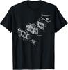 Retro Camera Blueprint Graphic Tee - Perfect Gift for Photography Lovers