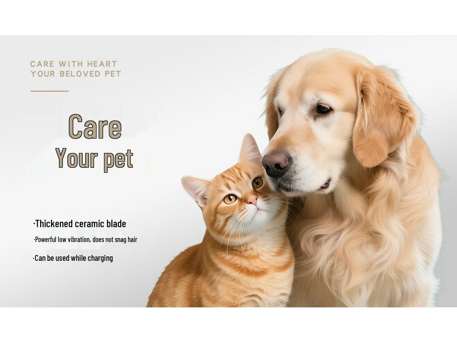 Portable Pet Hair Clipper & Groomer for Cats and Dogs - Special Household Trimmer for Pets and Humans