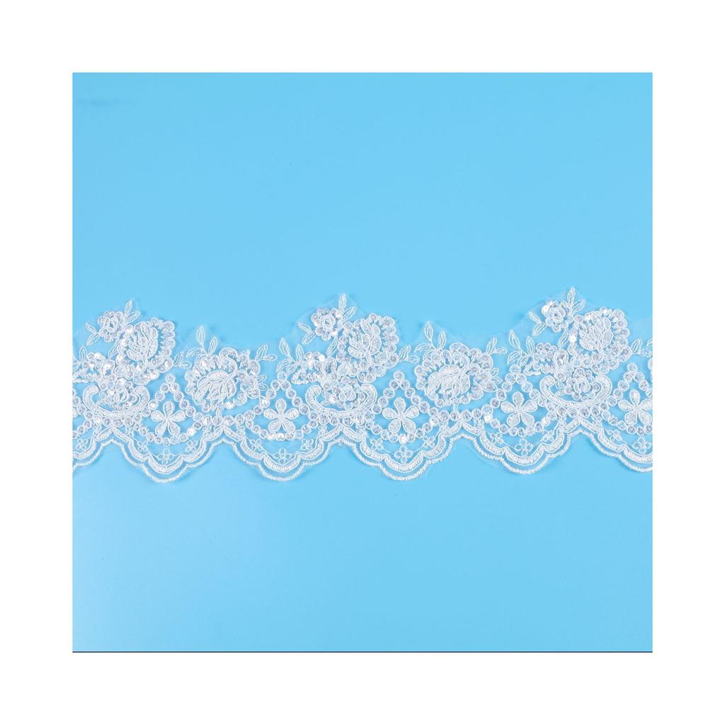 Clothing Accessories Wedding Dress Headgear Dress Children'S Dance Clothes Lace Lace Embroidery Car Bone Beads Three-In-One Lace