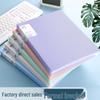 A4 Morandi Color Insert Folder - Large Capacity, Transparent Multi-Layer Test Paper Collection Book for Students