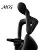 Figurina Moderna per la Meditazione Figure del Pensatore Stampate in 3D Ornamenti, Sculture Minimaliste di Arte Astratta Elegante Decorazione da Appendere da Tavolo per Casa Ufficio