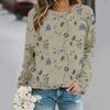 2025  Autumn and Winter New Fashion Round Neck Long Sleeve Printed Elegant Casual Loose Hoodie
