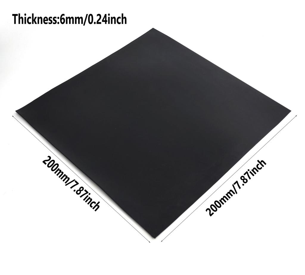 Neoprene Rubber Sheet Solids Rubber Pad Anti-Slip Waterproof Cushion For DIY Gaskets Crafts