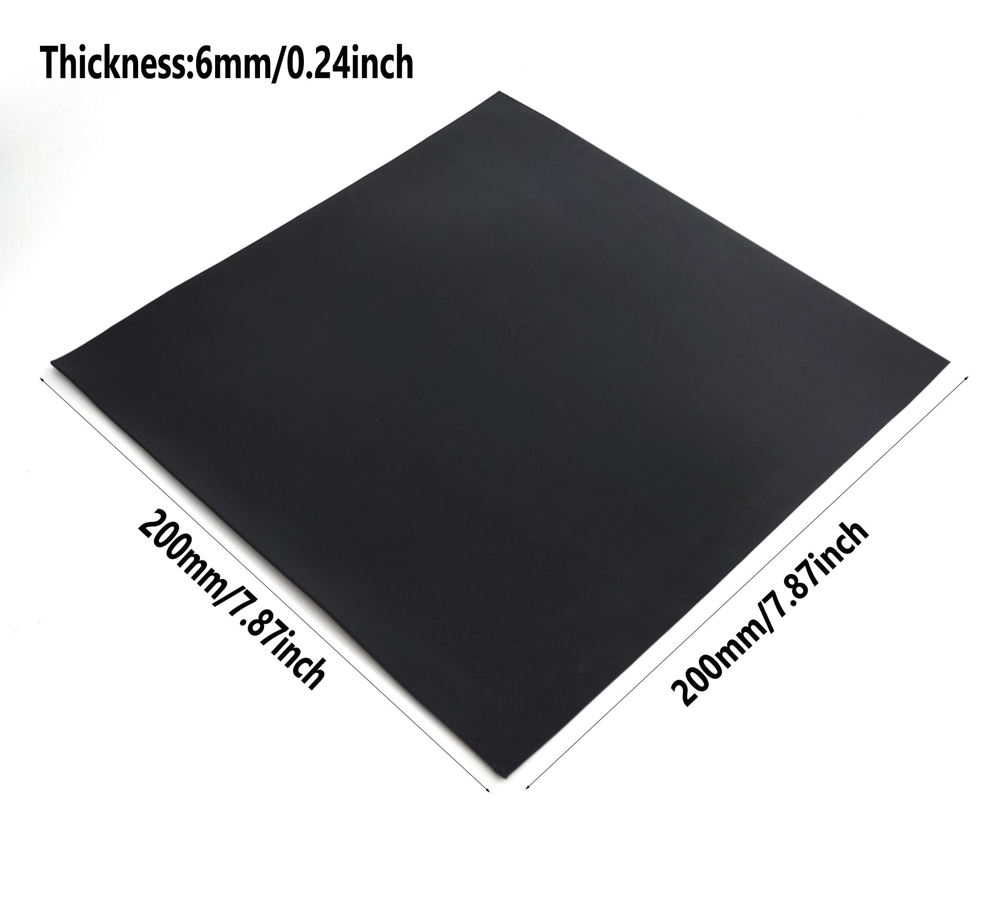 

Neoprene Rubber Sheet Solids Rubber Pad Anti-Slip Waterproof Cushion For DIY Gaskets Crafts 6x200x200mm