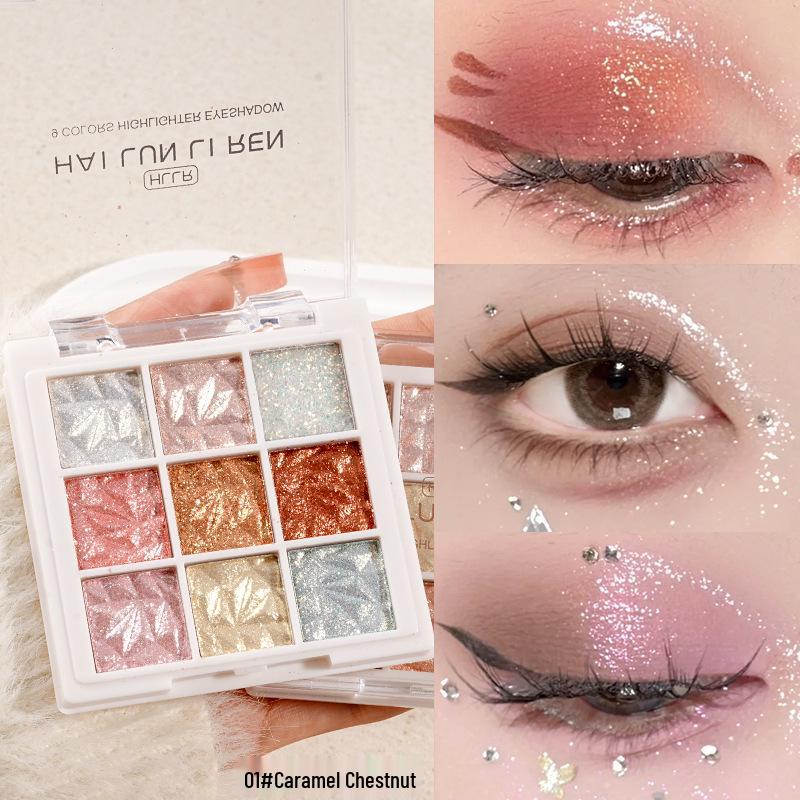 Children's Day Glittering 4-Color Eyeshadow Palette for Parties & Stage Makeup