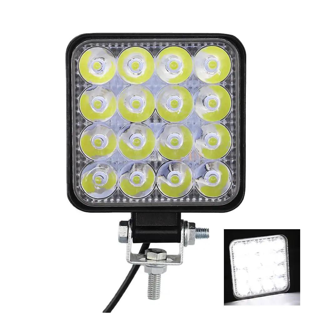 1Pcs LED Green Work Lights Waterproof 48W Spotlight Off Road Headlights 12V 24V 6000K Led Work Light For Tractor ATV UTV Tr A4C0