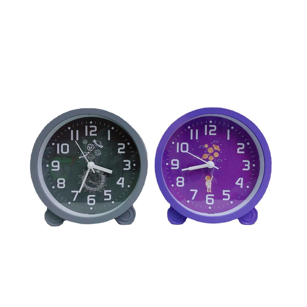 Modern Simple And Fashionable Round Alarm Clock Student Gift Children'S Study Small Alarm Clock Premium Durable