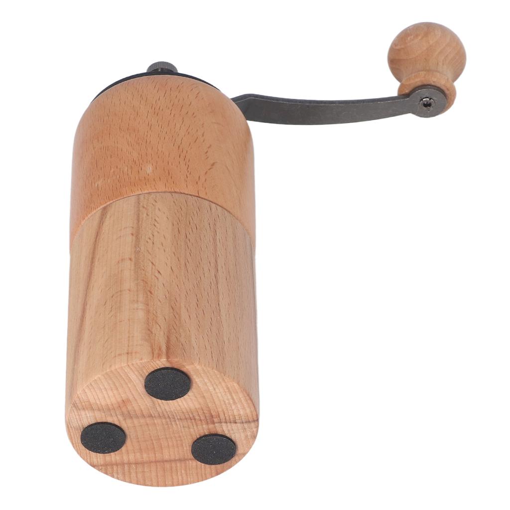 Manuelle Kaffeemühle Einstellbarer Mahlgrad Leise Tragbar Holz Handkurbel Kaffeemühle für Zuhause