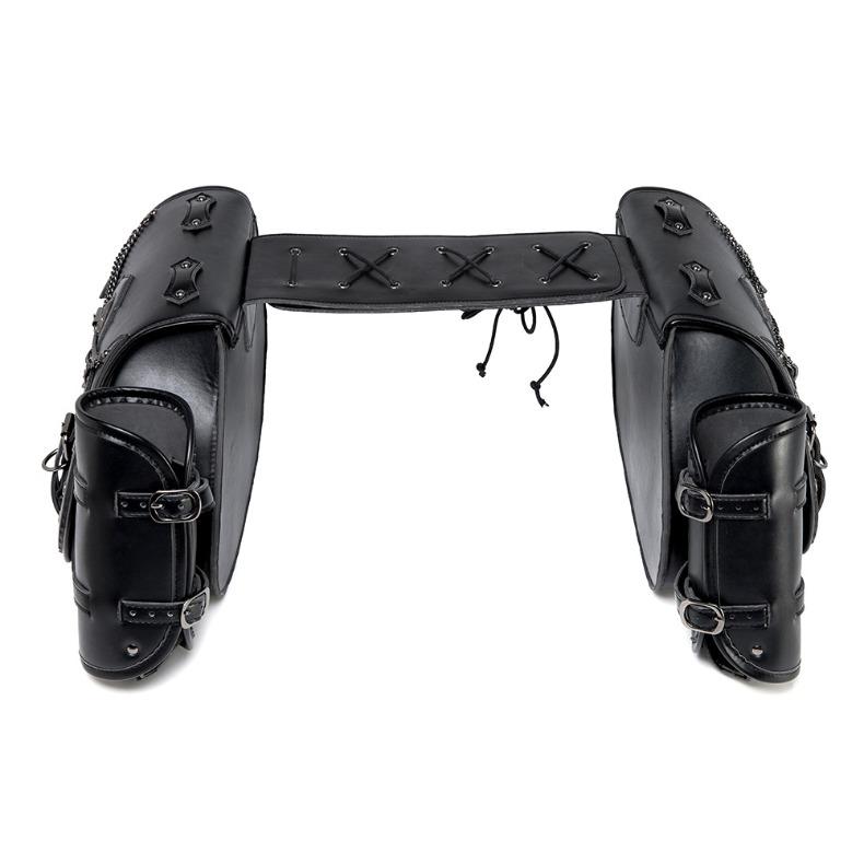 One Pair Motorcycle Saddle Bag Cruisers Saddlebags Punk Style Moto Bike Bag Not Easily Deformed Outdoor Riding Luggage Equipme