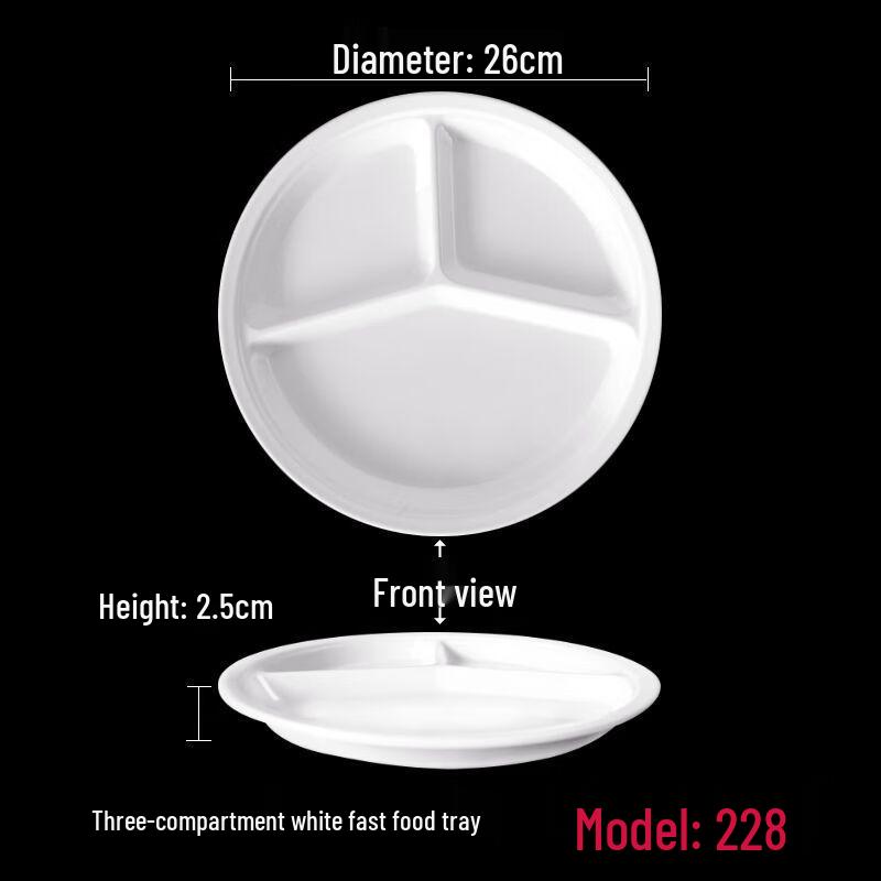 Melamine Divided Canteen Tray