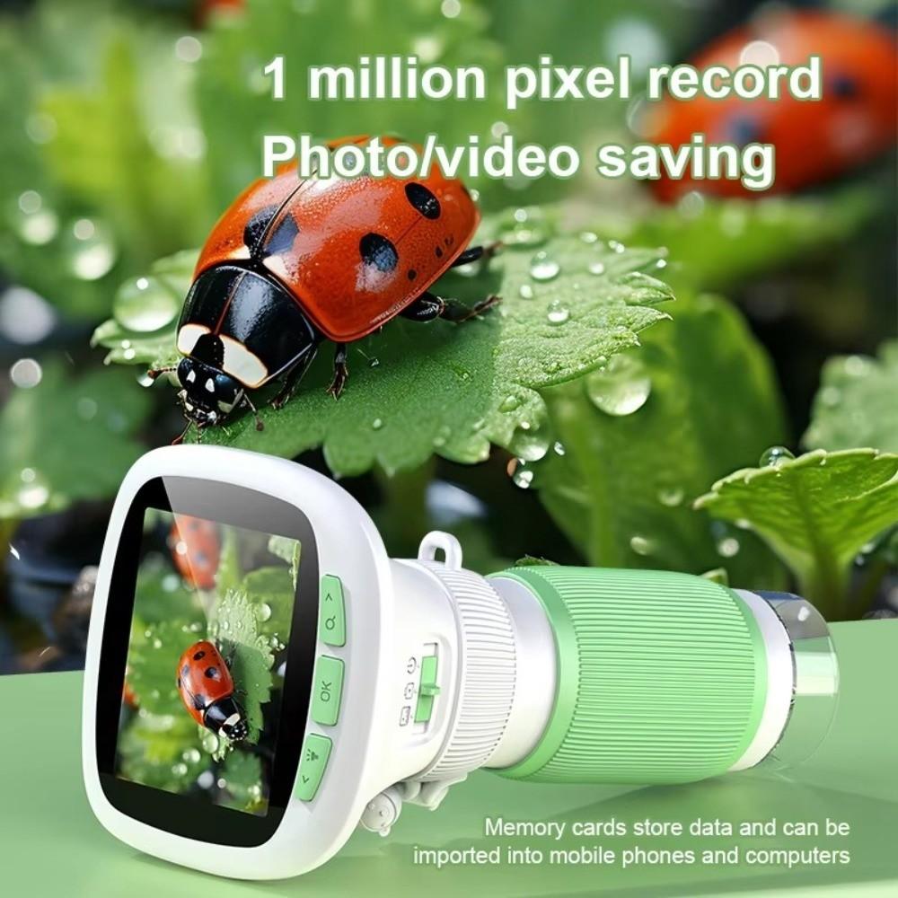 200X 1000X Magnification Handheld Digital Microscope Rotating Focus Science Microscope  Children