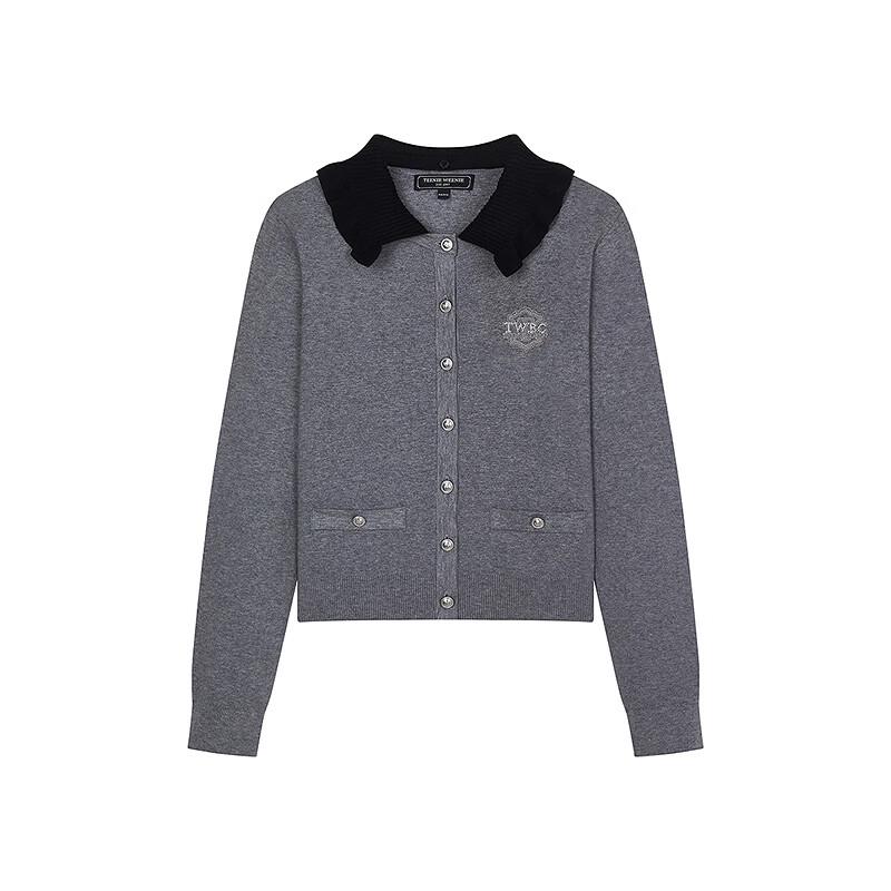 Teenie Weenie Women's Retro Polo Collar Knit Cardigan