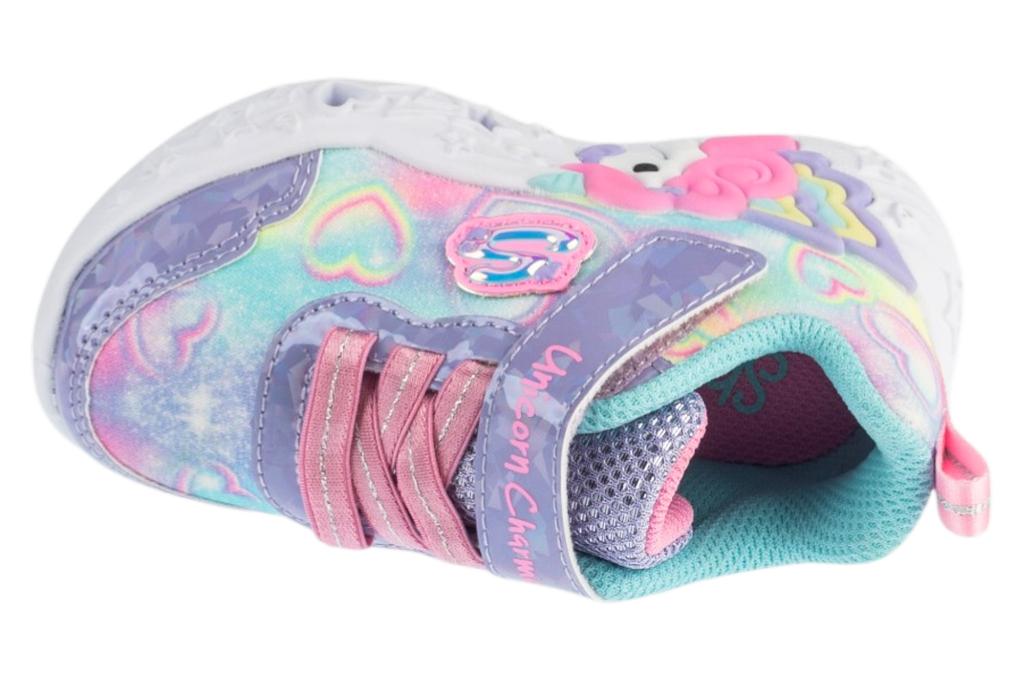 Skechers Unicorn Charmer - Lil Heart Sparkles, for Girl Purple Sneakers