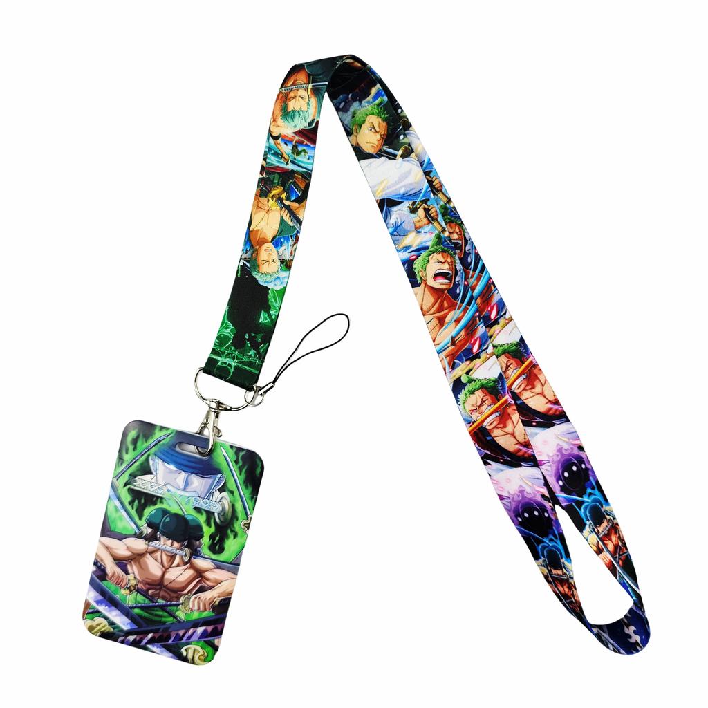 Porta badge portachiavi cartoni animati anime Laccetto da collo per tesserino Portacarte di credito anime Portachiavi Cinghie