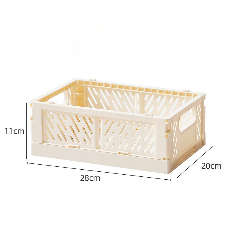 

Однотонные органайзеры для хранения корзин, складной офисный настольный ящик для хранения канцелярских принадлежностей, пластиковый складной контейнер, ящик для хранения бежевый