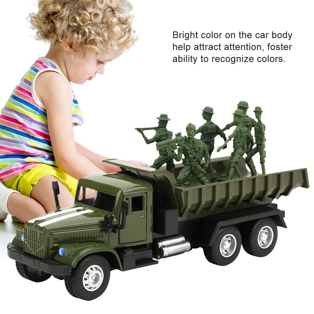 1:43 Child Kid Pull Back Car Toy High Simulation Vehicle Model with Light SoundTruck