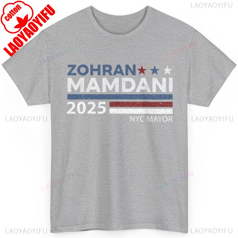 Zohran Mamdani Support Shirt Zohran for NYC Mayor 2025 TShirt Crew Neck Short Sleeve Casual Fashion Tops Cotton Shirts Tees