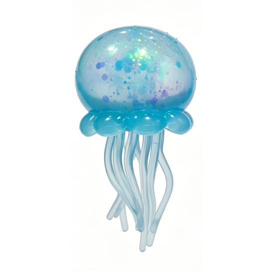 Jellyfish Squeeze Toy Transparent Lemon Toy Stress Relief Ice Cream Anxiety Soft Clear Cube Sensory for Kids Adults