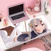 Gaming Mouse Pad Large Desk Mat Antislip Stitched Edges Oni Horn Anime Girl Print Keyboard Pad for Gamer Home Office