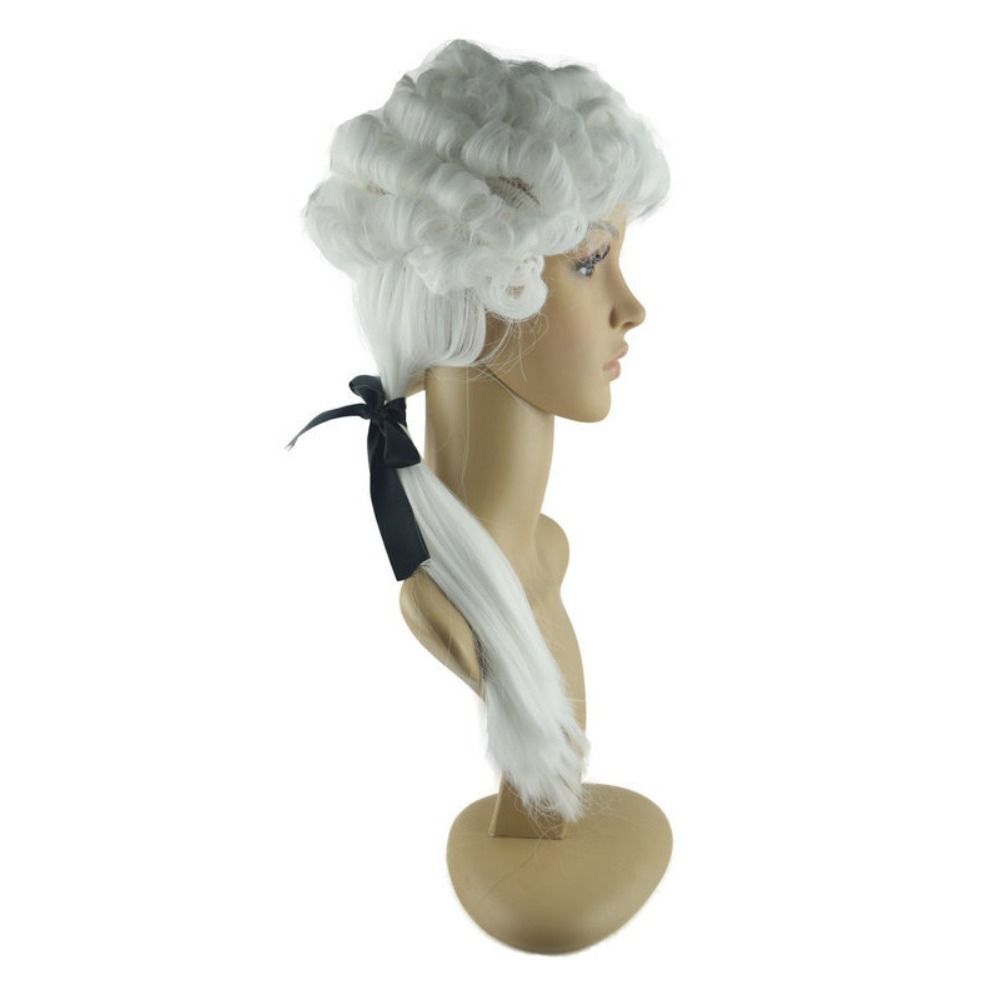 Funny Lawyer Judge Wig Long Baroque Curly Male Wigs Halloween Cosplay Wig Festival Party