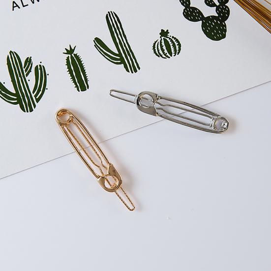 Unique Girl Pin Shape Hair Clip Women Hair Style Pin Clip Charm Hair Ornament