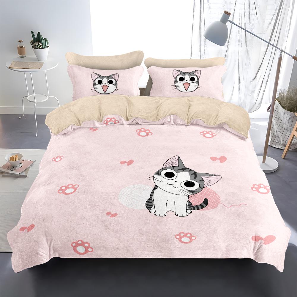 Cartoon S-Snoopy Bedding Set Cute Cartoon Puppy Duvet Cover Pillowcase 3D Prints Quilt cover Bedroom Decoration Holiday Gift
