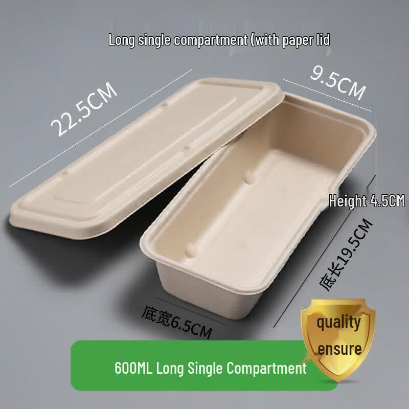 Compostable 4-Compartment Pulp Food Containers