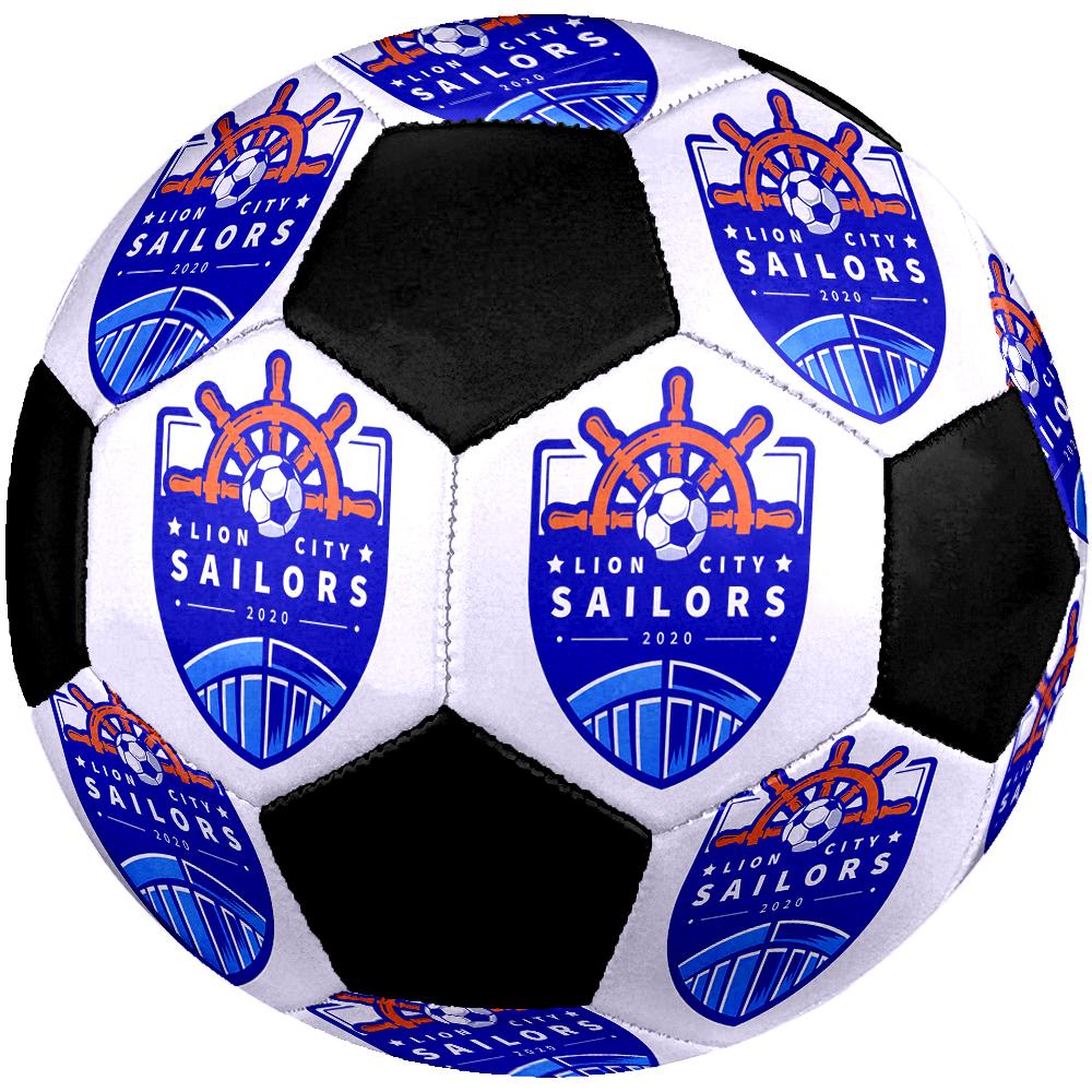 SIZE 5 Lion City Sailors Football Club Soccer Ball Colorful All Ages Machine Stitched PVC Competition Ready Durable High-Bounce