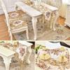 Modern Embroidered Floral Table Runner Luxury European Table Flags Decor for Dining Table Shoe Cabinet with Tassels Tablecloth