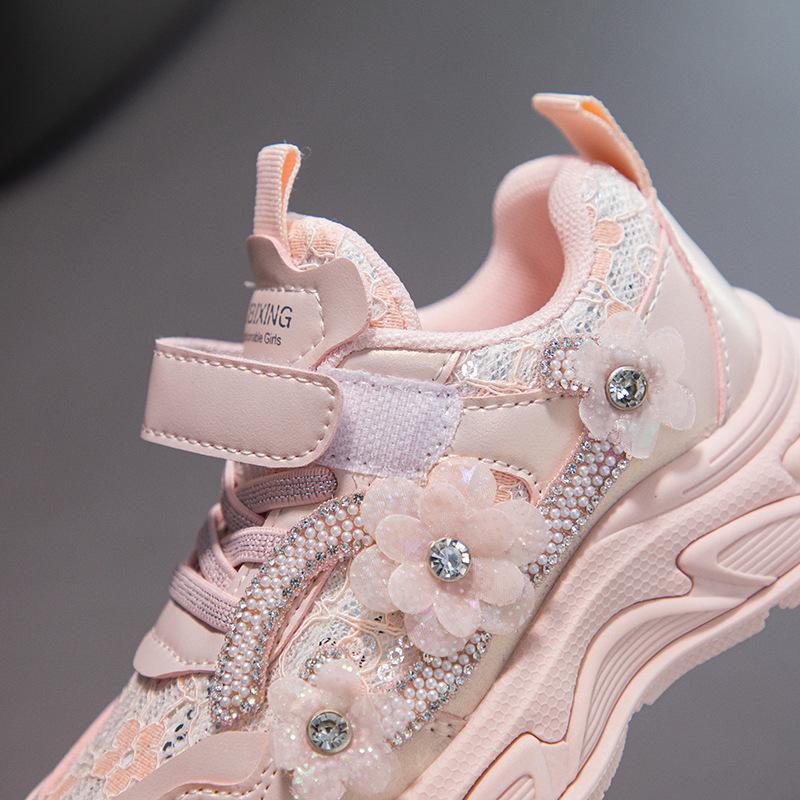 Модные удобные дышащие кроссовки для девочек 37 — фото 5