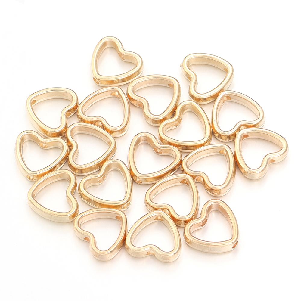 100 Stück 5 Stile Hohlrahmen Umwickelte Perlen CCB Mehrform Perlenverbinderringe für Schmuckherstellung DIY Armband Halskette Zubehör