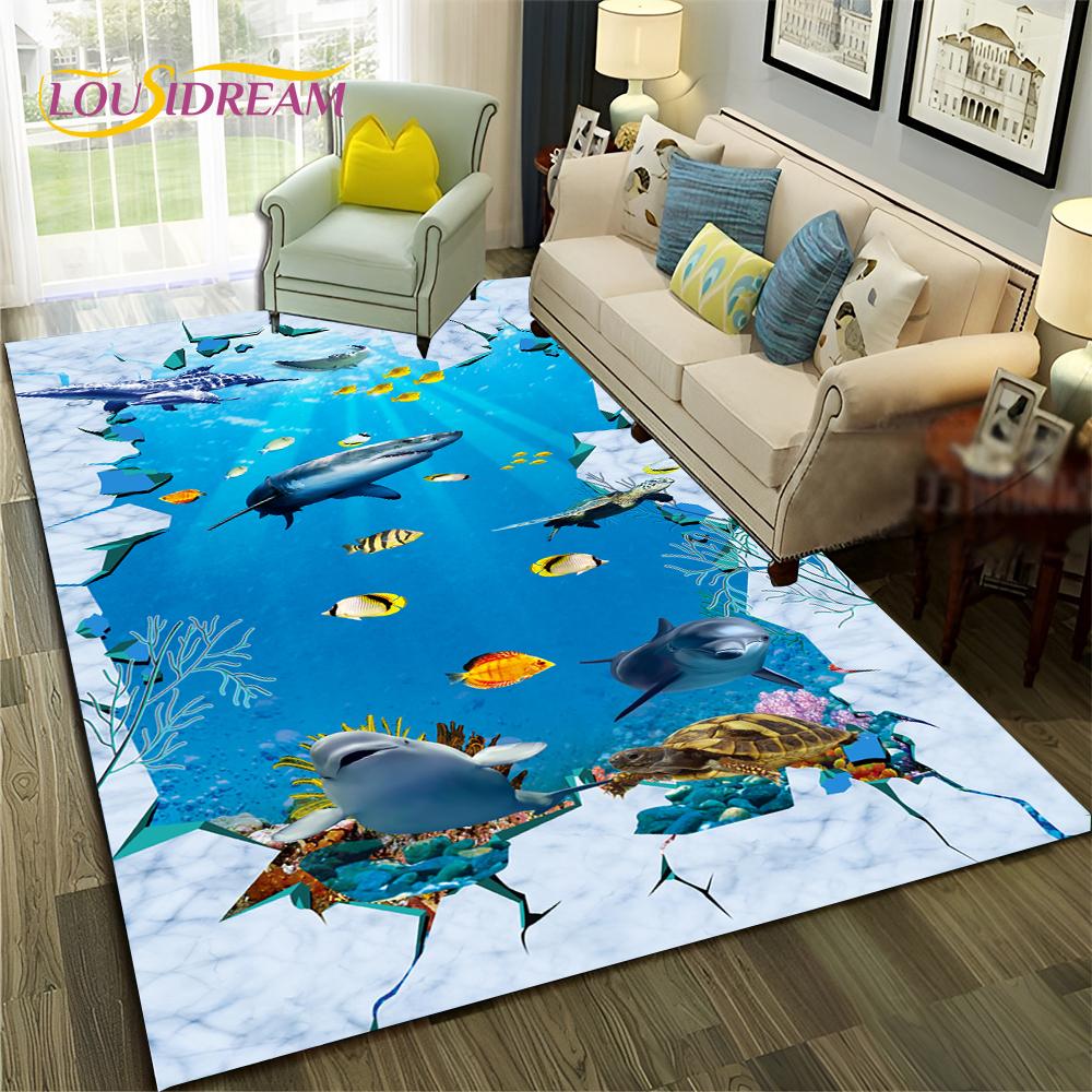 HD Hallucination Vision 3D Illusion Carpet Rug for Home Living Room Bedroom Sofa Doormat Decor,Child Area Rug Non-slip Floor Mat